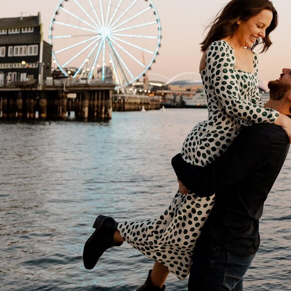 Reformation Hilda Midi Dress Tapioca Green Polka Dot Long Sleeves Wrap Style - Picture 7 of 7